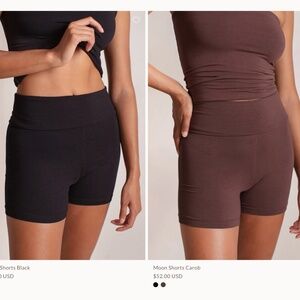 Indigo Luna Moon Shorts Black Carob SET OF 2 Size Small